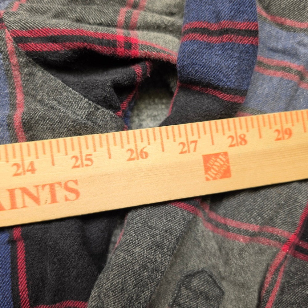 Vintage Tommy Hilfiger Mens XL Plaid Flannel Button Down Shirt Crest Logo - Picture 5 of 11